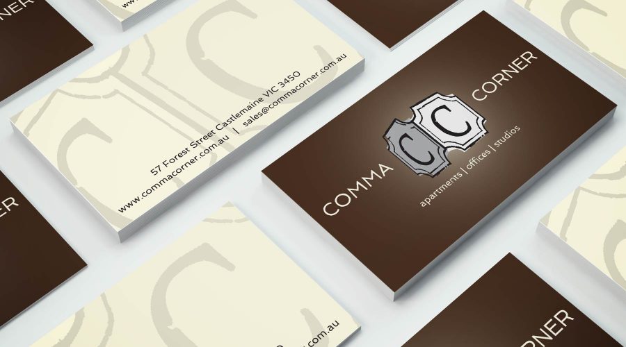 Comma Corner graphic design
